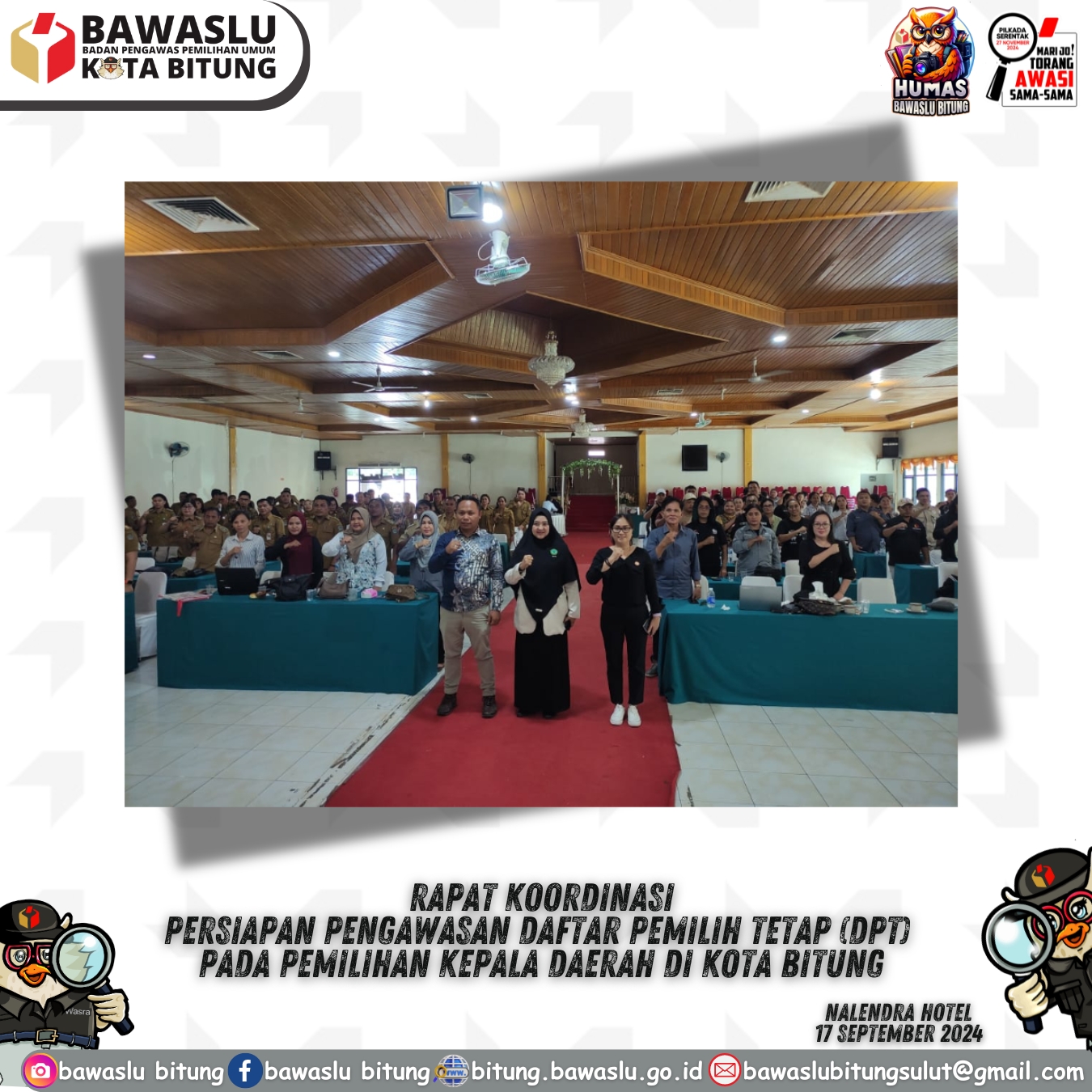 foto bersama Anggota Bawaslu, Narasumber Nur Fitry Latief