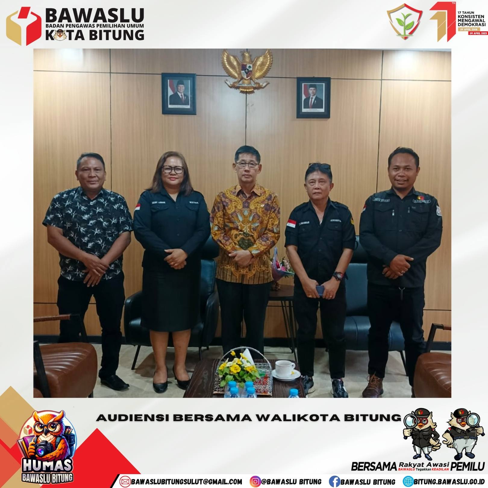foto bersama walikota dan pimpinan bawaslu