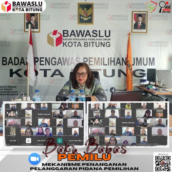 foto ketua dan peserta dalam zoom meeting