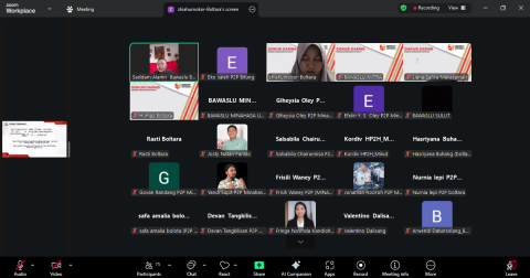 ss peserta P2P dalam zoom meeting